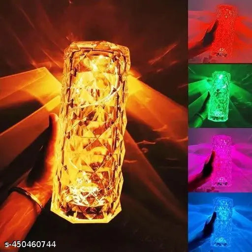 Rose Diamond Table Lamps Touch Color Changing Light